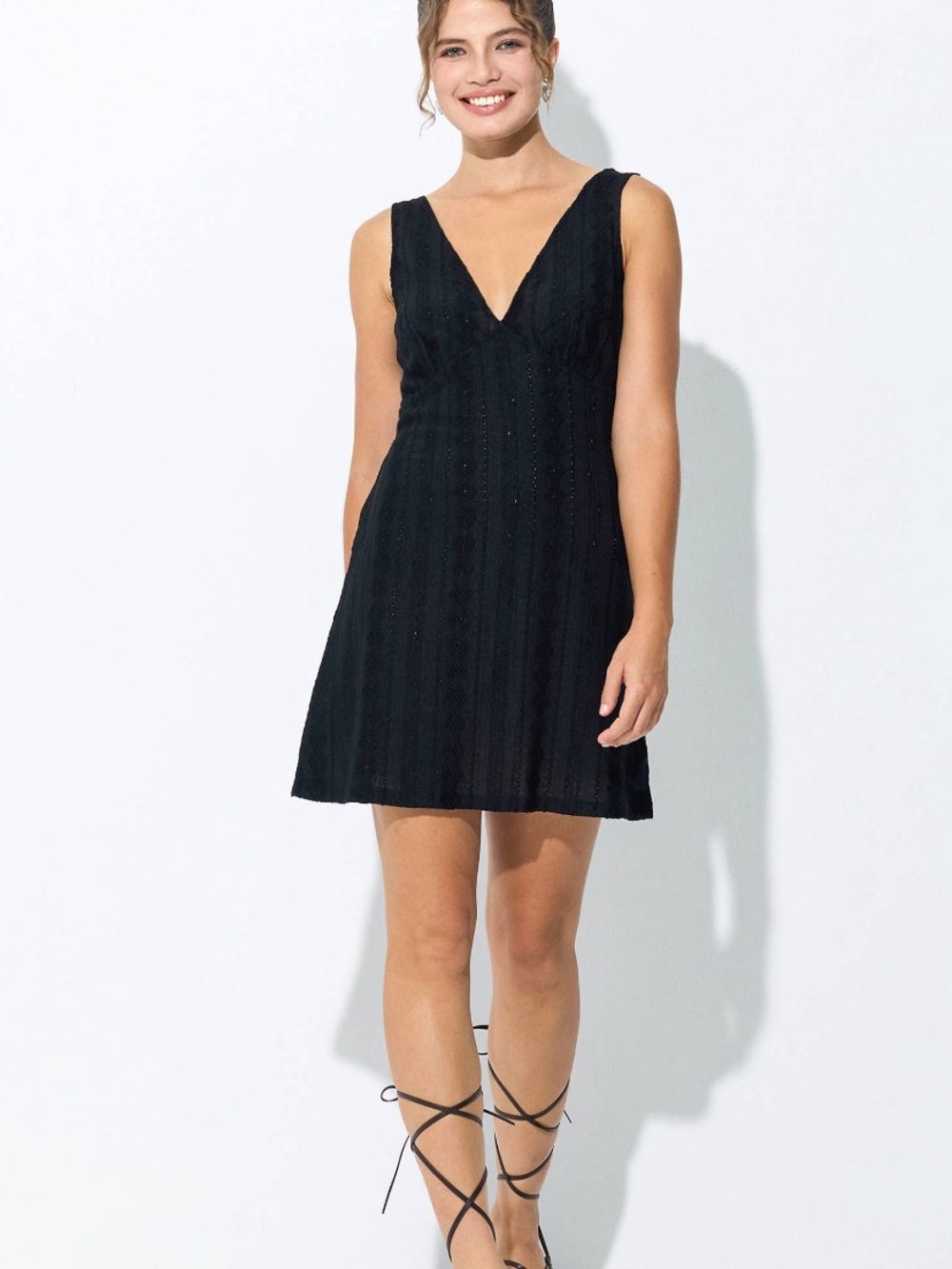 Wild Fable Black V-Neck Dress